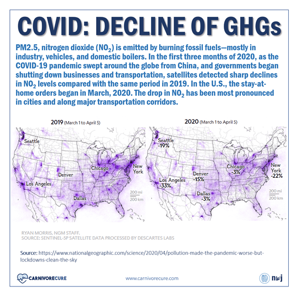 COVID: Decline of GHGs Map