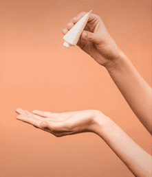 emptying a tube of lotion to avoid chemicals