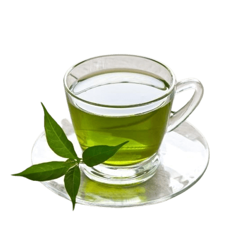 Green Tea with white background