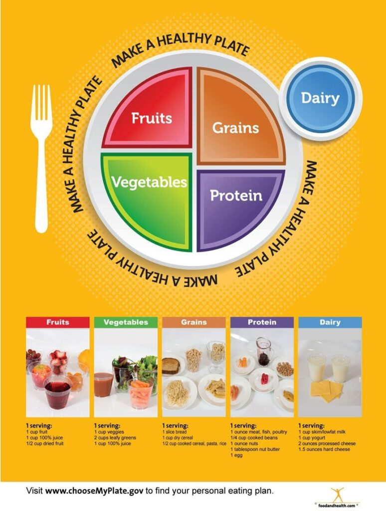 US healthy plate. myplate