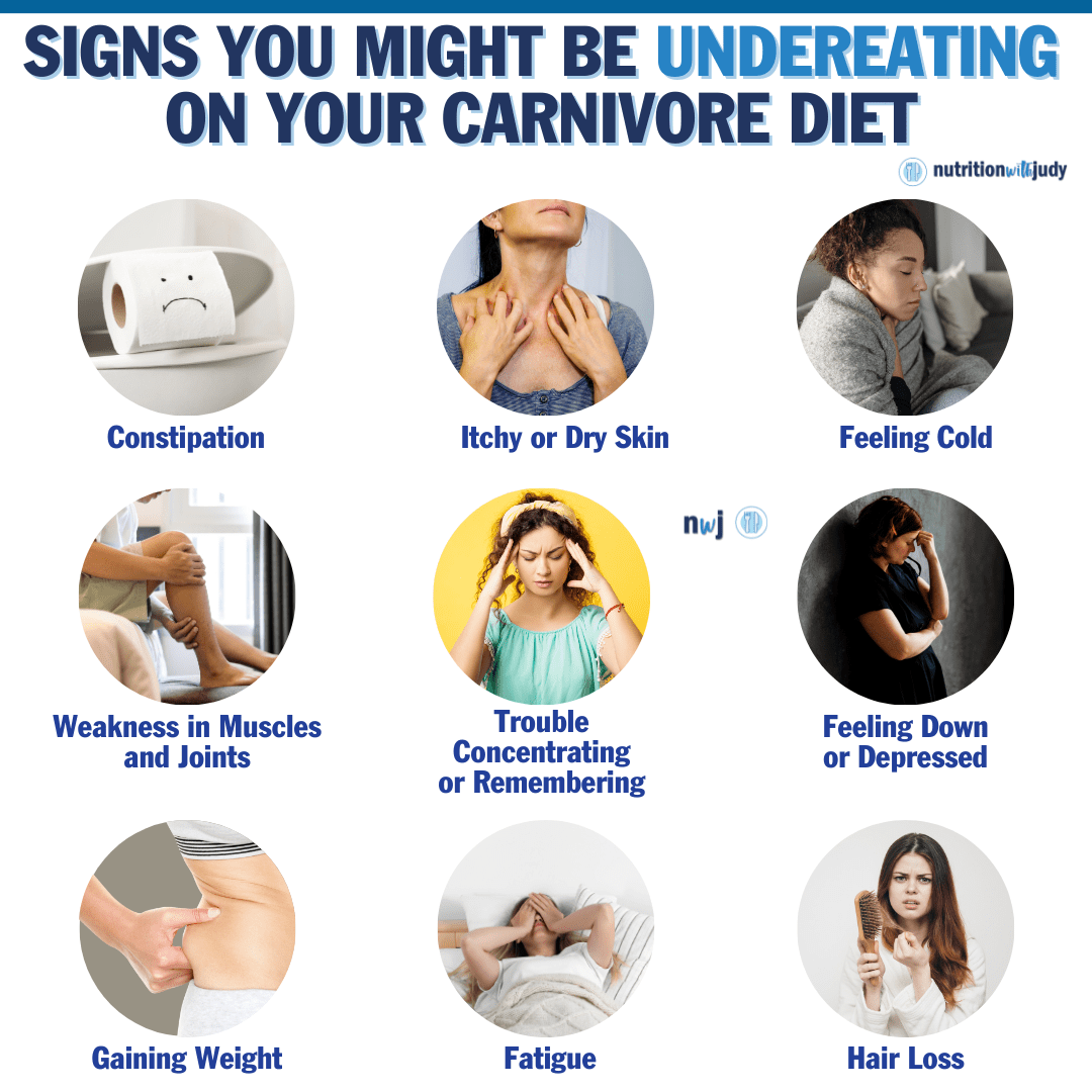signs undereating carnivore diet